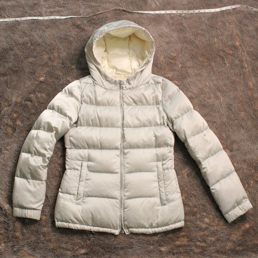 Prada Women's Cream White Hooded Puffer Jacket